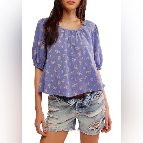 Free People Tops - FREE PEOPLE Chloe Floral Cutout Top